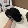 Women Felt Top Cap Girls Chauffeur Hat Adult Felt Beanie Winter Casual Headdress