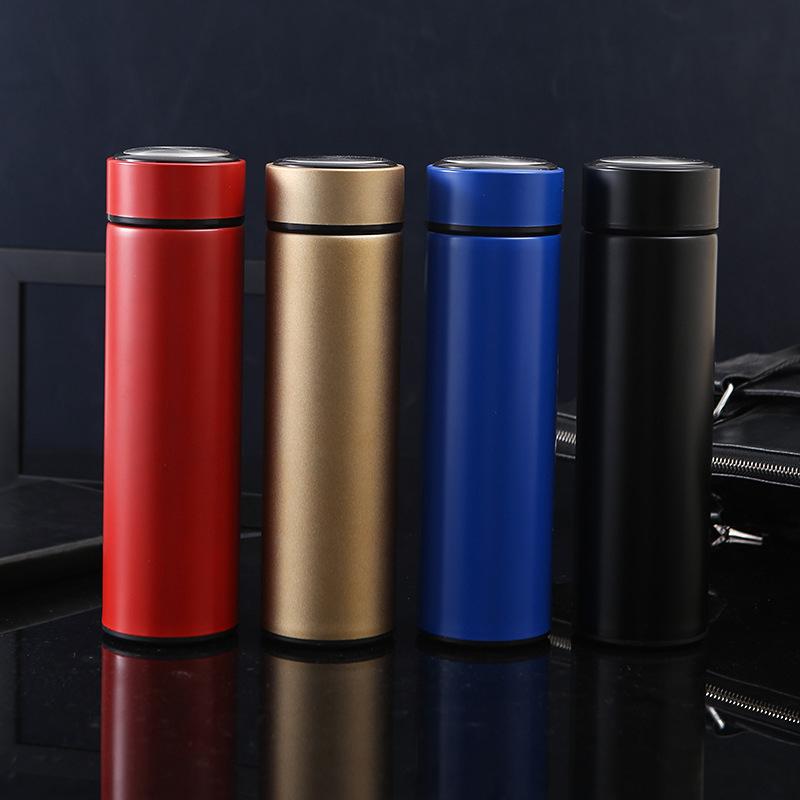 Stainless Steel 500ml Thermos Bottle Portable Leak-proof Vacuum Flask Insulated Coffee Water Bottle with Tea Partition Drinkware