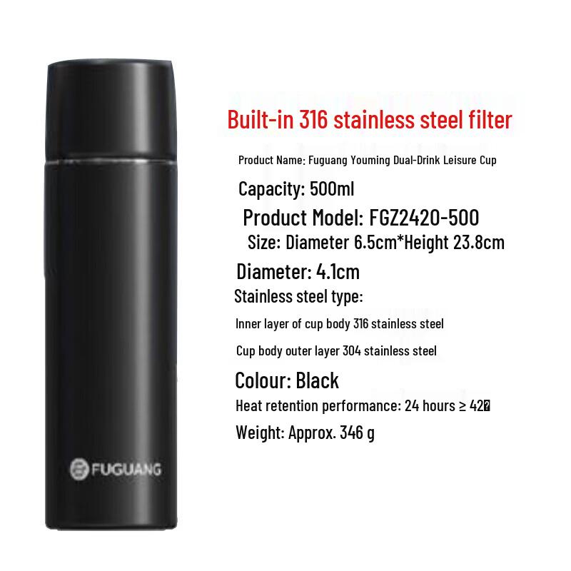 FUGUANG Yooming Children s Double-Drink Stainless Steel Cup
