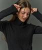 Sitipabjeu [Cp] Winter Vogue Knit Pleated Warm Turtleneck [Black]