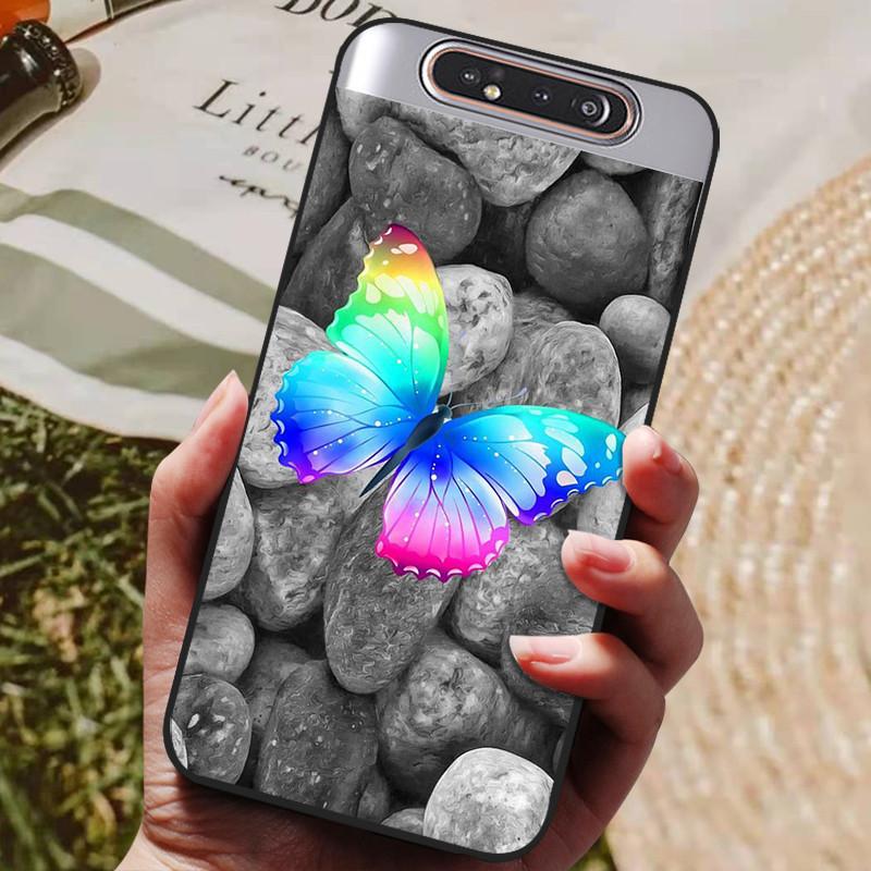 Per Samsung A80 Custodia Cover Posteriore in Silicone Custodia per Telefono Per Samsung Galaxy A80 Custodie per Galaxy A 80 A805F A805 Paraurti Morbido Funda