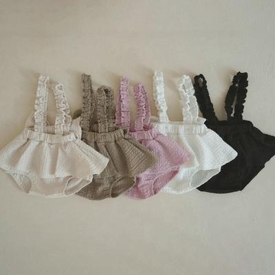 Korean Children's Clothing Newborn Photo Shoot Outfit Girl Baby Suspender Romper Skirt Pants Infant Strap Jumpsuit