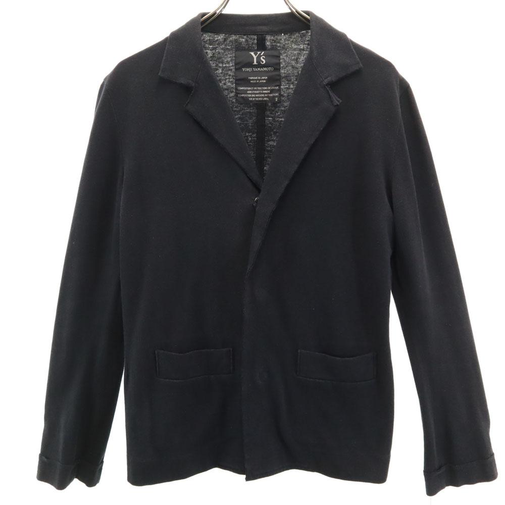 Y's Made In Japan Long Sleeve Cut Off Cardigan 2 Black Youji Yamamoto Men's Used
