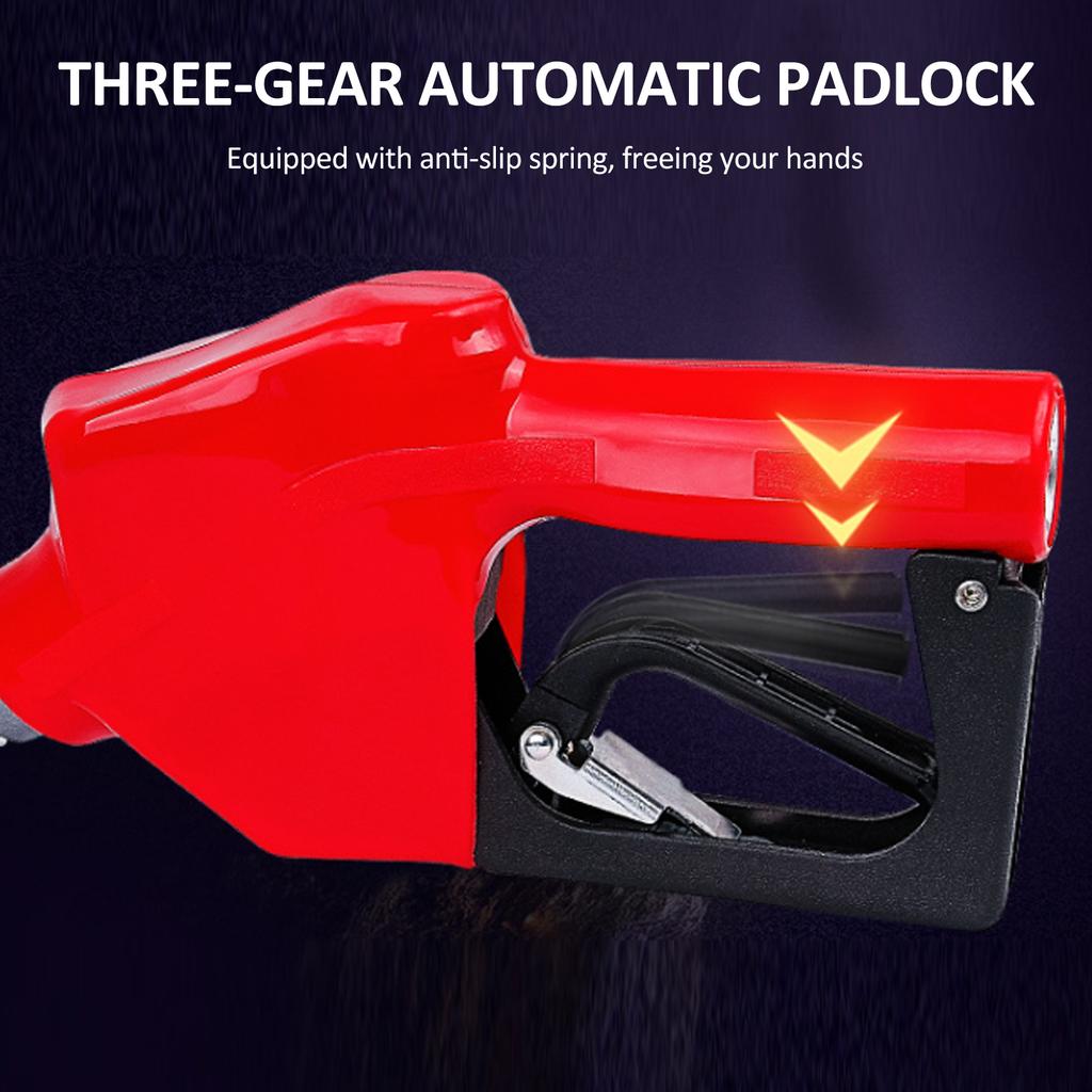 Automatická vypínací palivová pistole, Hliníková slitina Benzínová pistole s 1   vstupem a 13 16   výstupem, Červená