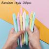 30pcs 0.5mm Retractable Gel Ink Pens Candy Color Macarons Colored Black Ink 0.5mm Extra Fine Point Cute Pens for Writing Journaling Taking Notes