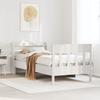 Vidaxl Bed Frame Without Mattress, White, 90X190 Cm, Solid Pine Wood
