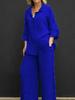 Modern Women's Solid Color Cardigan and Shirt Set - European and American Style