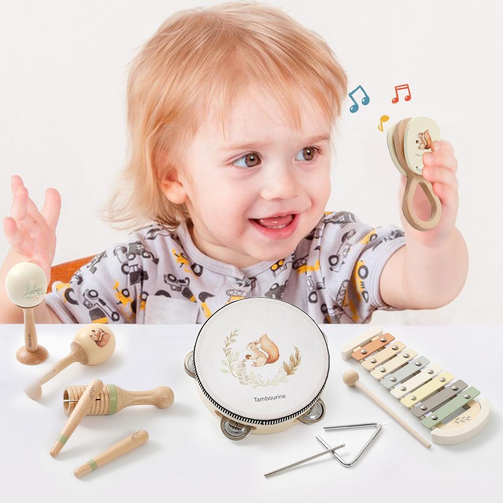 Wooden Montessori Toy Children Creative Games Toy Kids Early Education Hand Brain Sense Toy Set Gift Baby 0 12 Months Music Toy