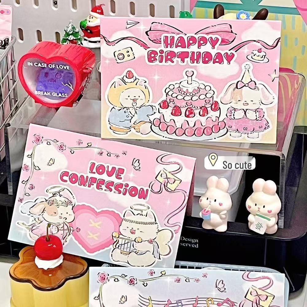 Creative 3D Cartoon Birthday Card: Folding Surprise Gift for Couples & Angels