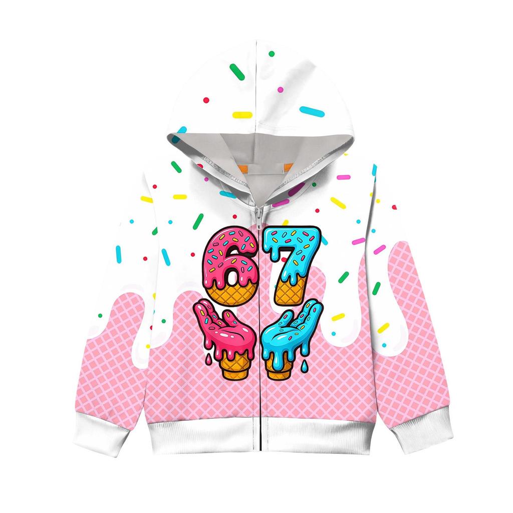 Kinder Langarm Locker Bedruckte Reißverschlussjacke