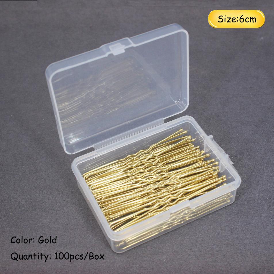 50-200 szt. 6 cm Podstawowa spinka do włosów w kształcie litery U, pozłacana metalowa, niewidoczna, do stylizacji włosów, wsuwka, akcesoria do włosów salonowych, ślubny uchwyt do włosów
