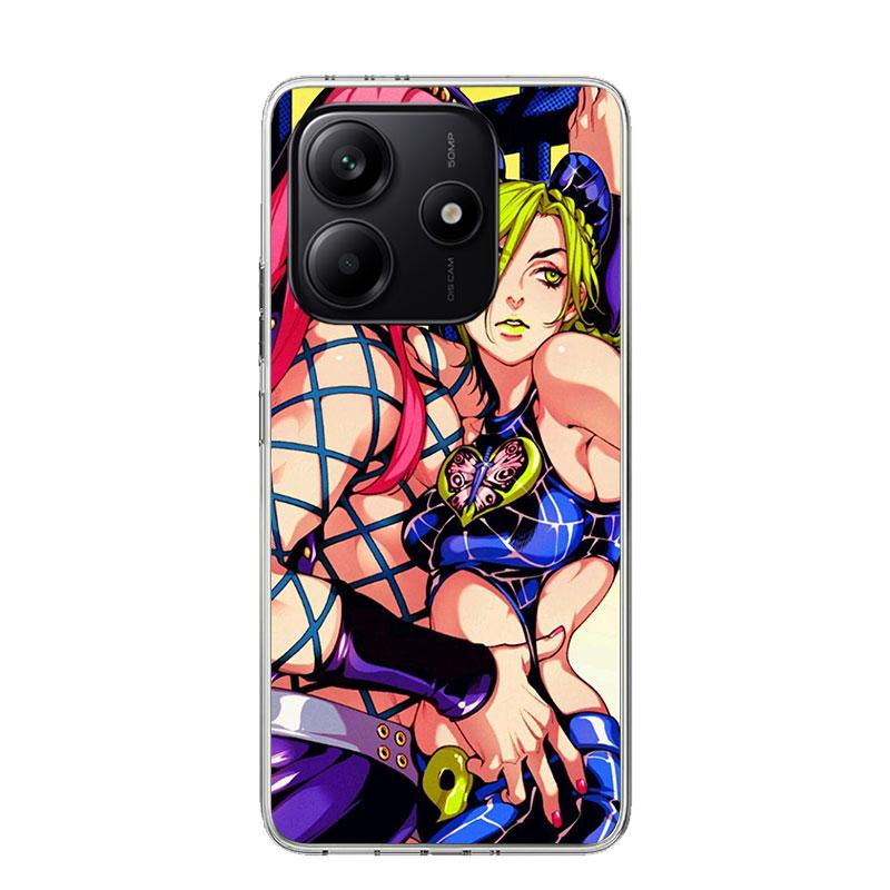 JoJo's Bizarre Adventure Jolyne Cujoh Phone Case For Xiaomi Redmi Note 13 14 15 Pro Plus 12S 12 14S 11S 11E 10 10S 11 11T 5G 4G