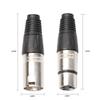 8pcs MIC Cable Terminal 4 Male 4 Female 3Pin Cannon XLR Connector Zinc Alloy Socket Panel Mount Chassis for Mixer Amplifier