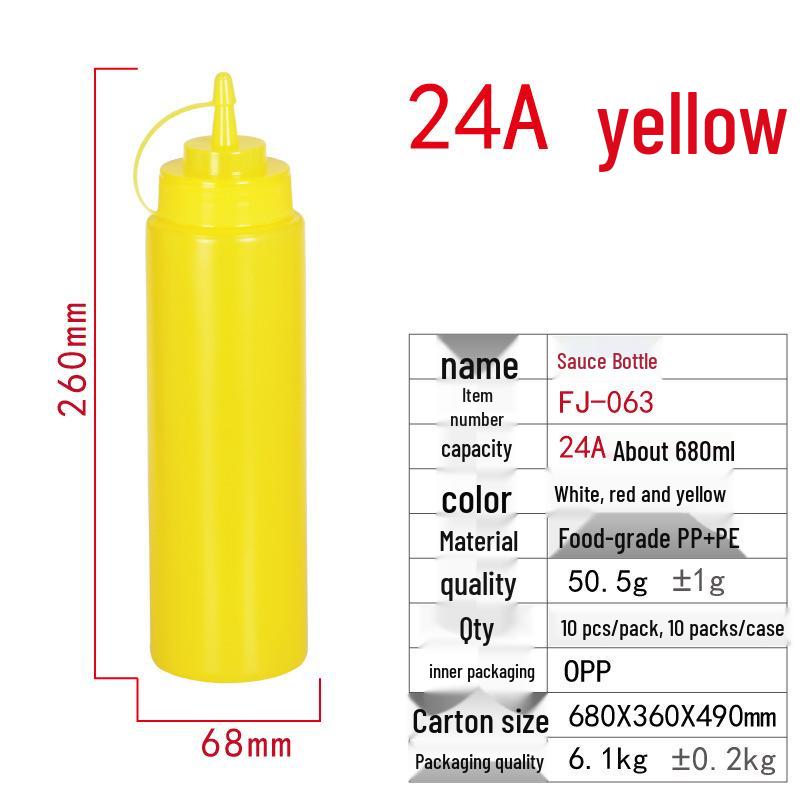 Single-Hole & Three-Hole Squeeze Sauce Bottle for Ketchup & Salad Dressing with Pointed Mouth