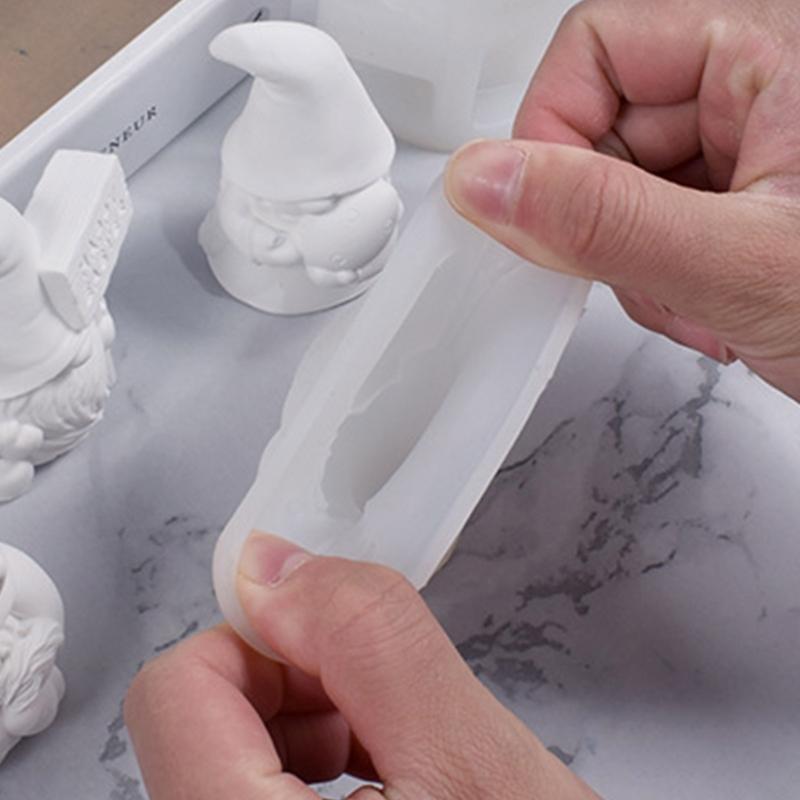 PåskeNisse Resinform 3D Ansiktsløs Gammel Mann Stearinlysform DIY Dverg Såpehåndverk Påske Vårfestrekvisita