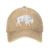 Bison Animal Lover Gifts Cowboy Hat Trucker Hat Baseball Hat Snapback Golf Hat Summer Hats Distresseded Buffalo Vintage