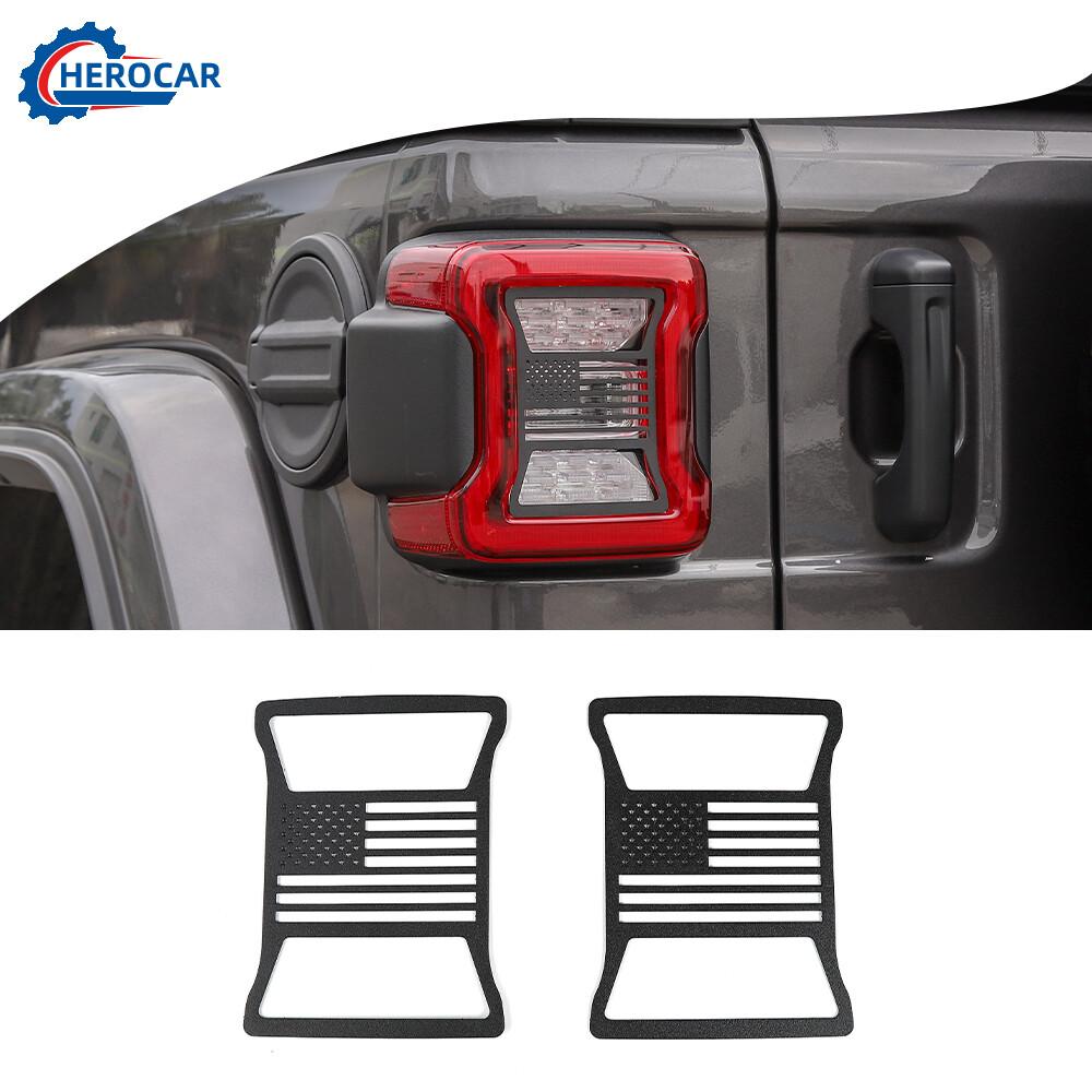 Rear Taillights Light Guard Tail Light Cover Trim For Jeep Wrangler JL US Flag