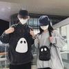 Ghost Funny Shoulder Bag Lovely Fun Devil Fashion Leather Shoulder Bag Small Portable Crossbody Handbags Zipper for Daily Street