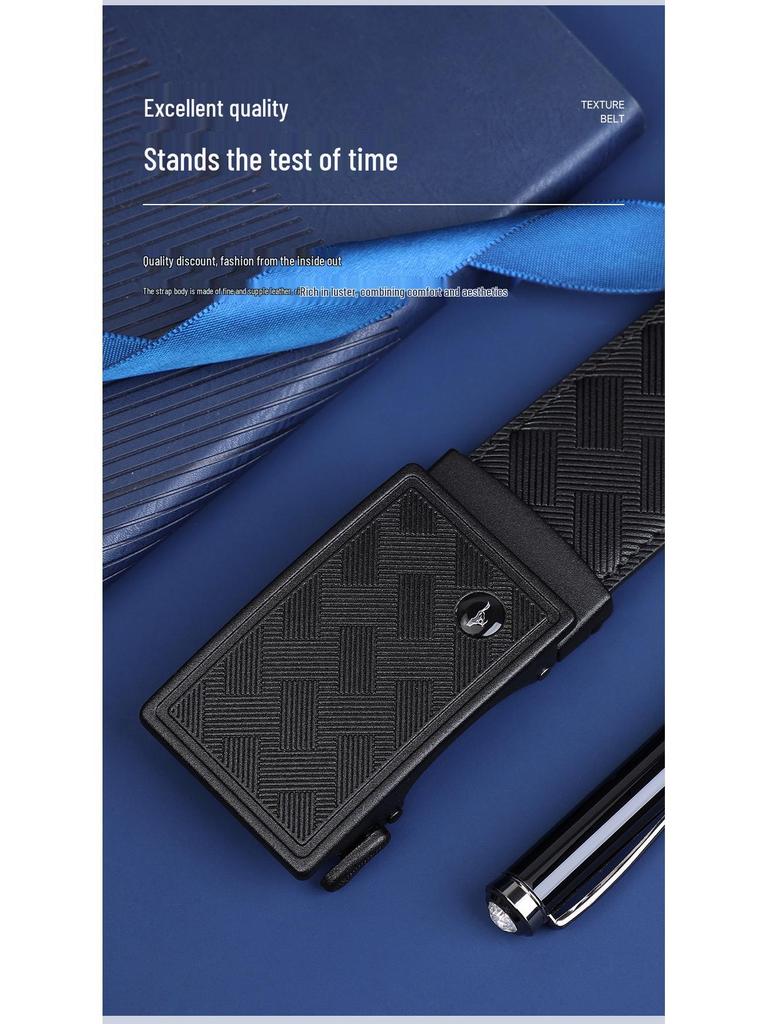 Seven Wolves Men's Leather Belt with Automatic Buckle - Versatile, High-End Business Accessory and Gift.