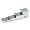 Bloco de teste ultrassônico de 4 etapas 2,5- 5- 10- 20mm Aço inoxidável 304 /Aço 1018 Bloco de Calibração para Medidor de Espessura Ultrassônico