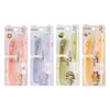 Jelly Color Cartoon Print Children's Fine-Tooth Comb Set - Portable Hair Styling with Pointed Tail Comb