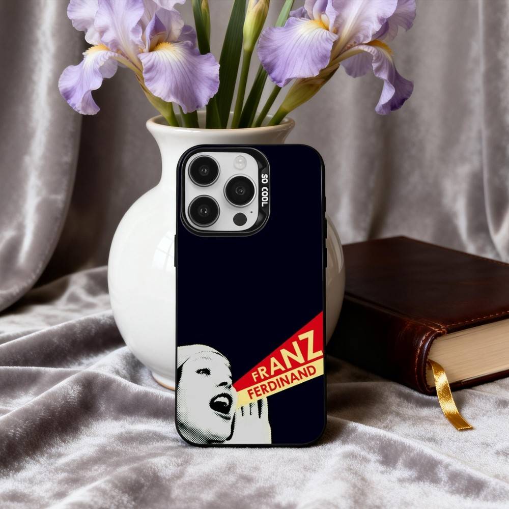 

Cool F-Franz F-Ferdinand Band Phone Case For iPhone17,16,15,14,13,12,11 Plus,Pro Max Candy Silver Plated Inside Cover iPhone15promax