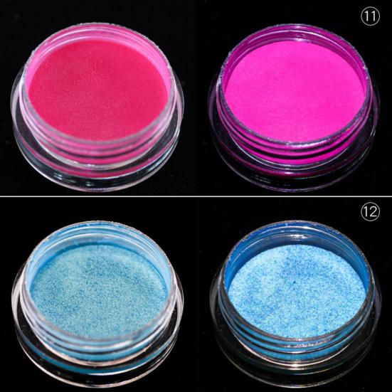 2g Mirror Effect Luminous Nail Powder Fluorescent Glitters Manicure Pigment