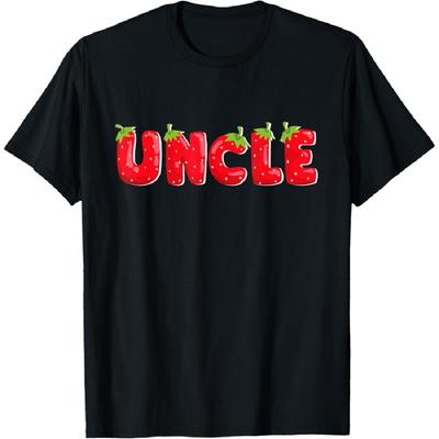 Funny Strawberry Uncle Birthday Family Matching T-Shirt