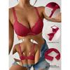 Lace Lingerie, Women's, Top Support, with Steel Rims, Versatile, Breathable, Plain Bra