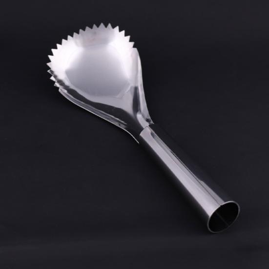 Gezahnter Eisbrecherlöffel Edelstahl-Eisschaufel Fruchtfleischseparator Eisportionierer mit ergonomischem Griff Küchenlöffel für Smoothies, Eisschnee