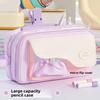 Multi-layered Macaron Color Pencil Bag Large Capacity Pen Pencil Case  Office