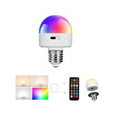 Magnetická E27 Barevná LED Dobíjecí Noční Světlo Dálkové Ovládání Časování Stmívání Žárovka