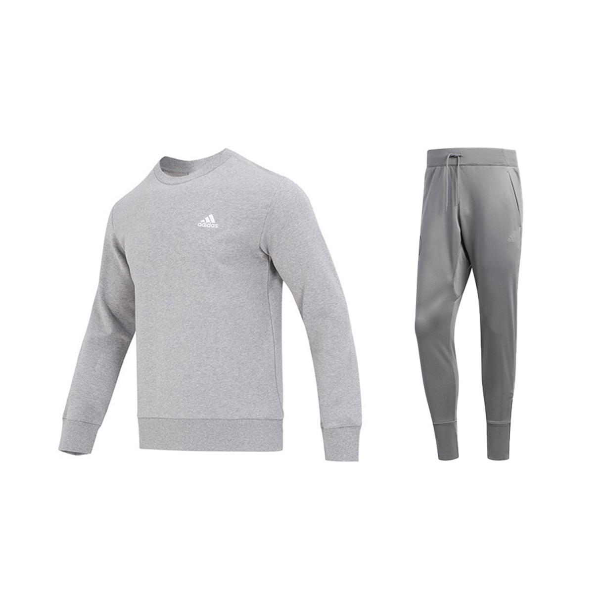 

Adidas Minimalist Letter Comfortable Crew Neck Pullover Sweatshirt And Cuffed Knit Pants Set Men Sweatshirt And Pants Set IC9331+DU6256 S