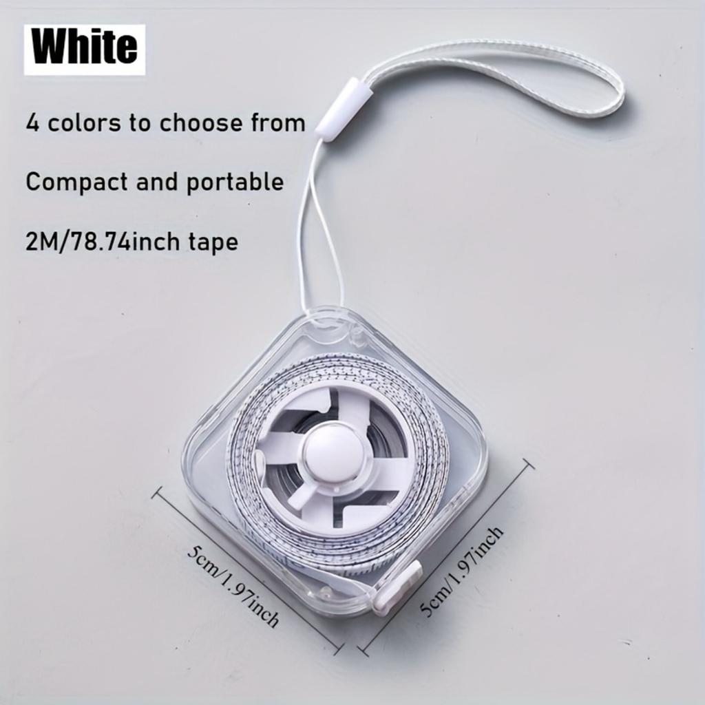 Cute Mini Soft Tape Measure, Portable and Extendable Lock - Durable and Easy To Store, Can Wipe Transparent Shell and Suspension Ring