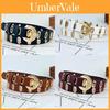 Fashion Womens Pu Leather Belt With Hollow Cutouts And Metal Pin Buckle For Casual And Work Looks