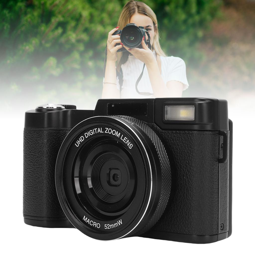 5K Digital Camera 64MP 18X Zooming 3 Inch Screen WiFi Beauty Camera with LED Fill Light for Selfies Travel