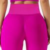 Peach Seamless Butt-Lifting High Waist Yoga Pants - Breathable, Tight Fit Sports Leggings.