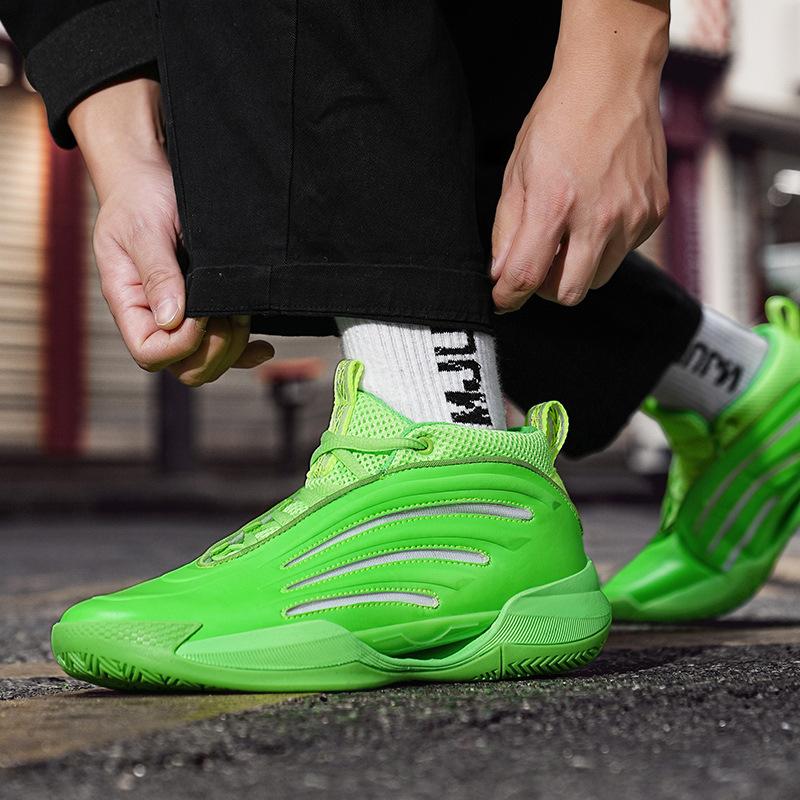 Harden 8 Basketball Shoes 9 Men and Women Spring and Autumn High School Help Leather Surface Wear-resistant Non-slip Star Sports Shoes Basketball Bo