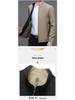 Men's Mid-Aged Spring/Autumn Stand Collar Thin Jacket - Wear-Resistant Trendy Outerwear