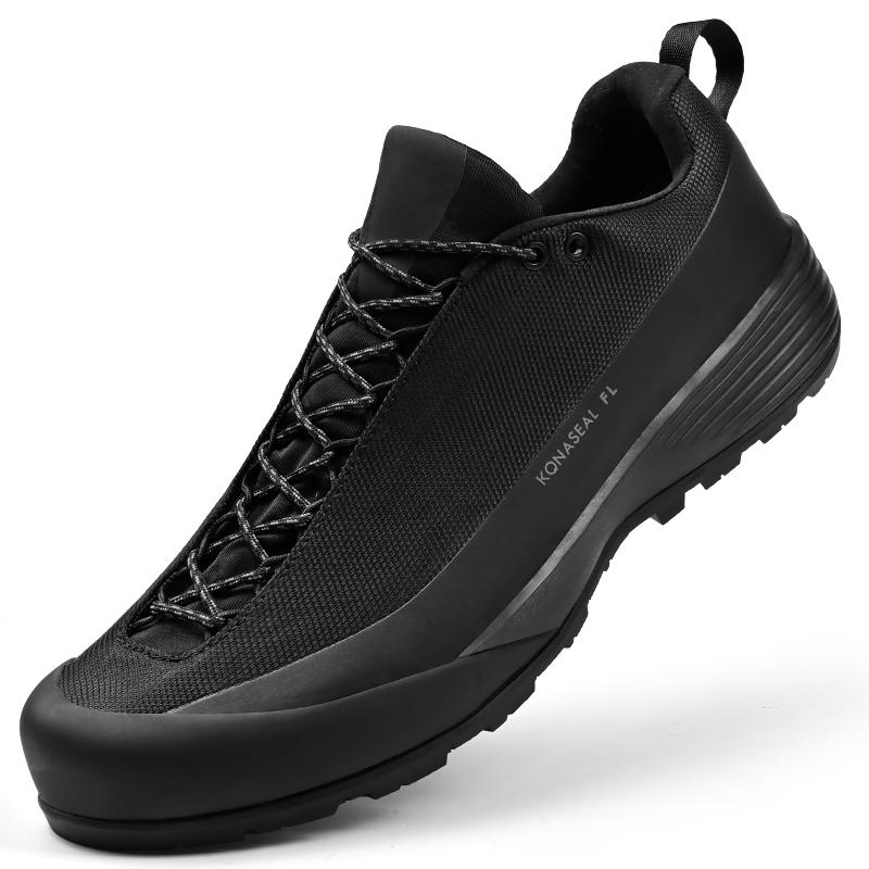 

New Outdoor Men s Lace Up Mesh Sports and Leisure Shoes Fashionable Brand Breathable and Anti Slip Hiking Mountaineering Shoes 45 чорний