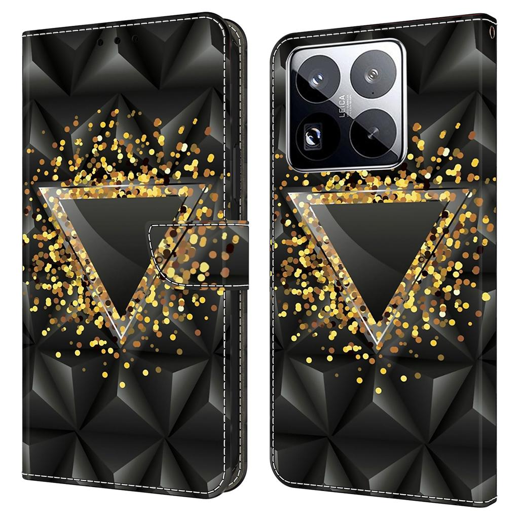 Pro Xiaomi 15 Pro Pouzdro PU Kožené Peněženkové Pouzdro na Telefon se Stojanem