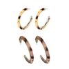 Fashionable Leopard Round C Hoops Earrings Designs for Comfortable and Styles Suitable for Any Occasions Outfits