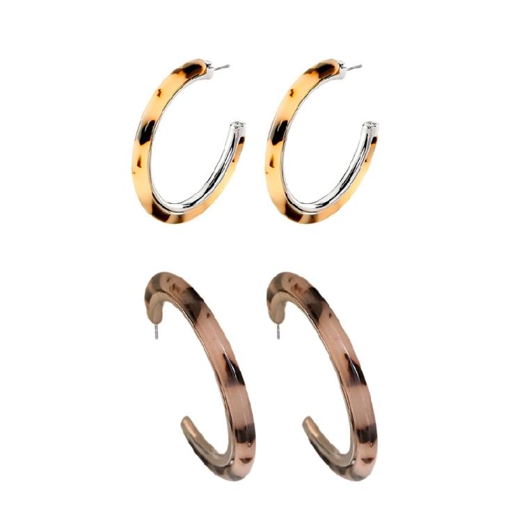 Fashionable Leopard Round C Hoops Earrings Designs for Comfortable and Styles Suitable for Any Occasions Outfits