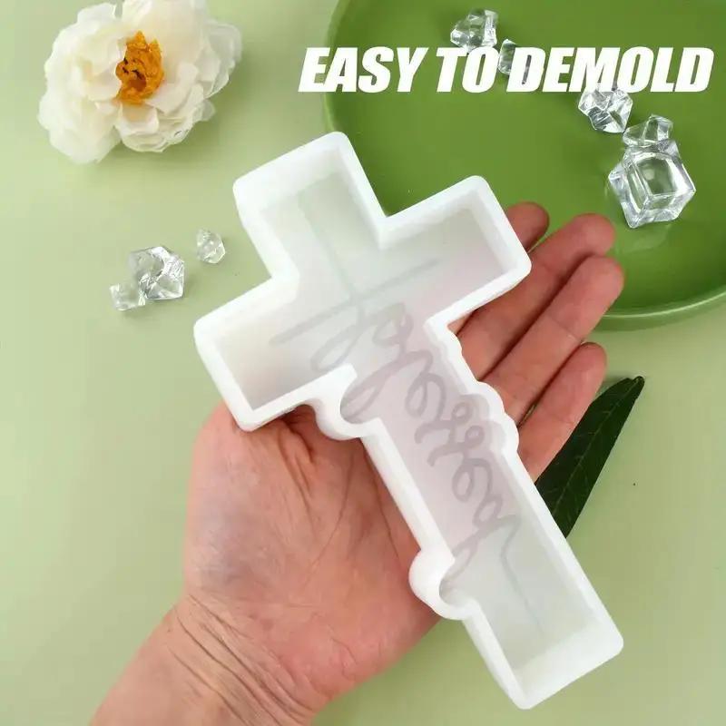 1Pcs Cross Silicone Mold DIY Drop Glue Mold Decoration Handmade Silicone Mold DIY Resin,Candle Making and More