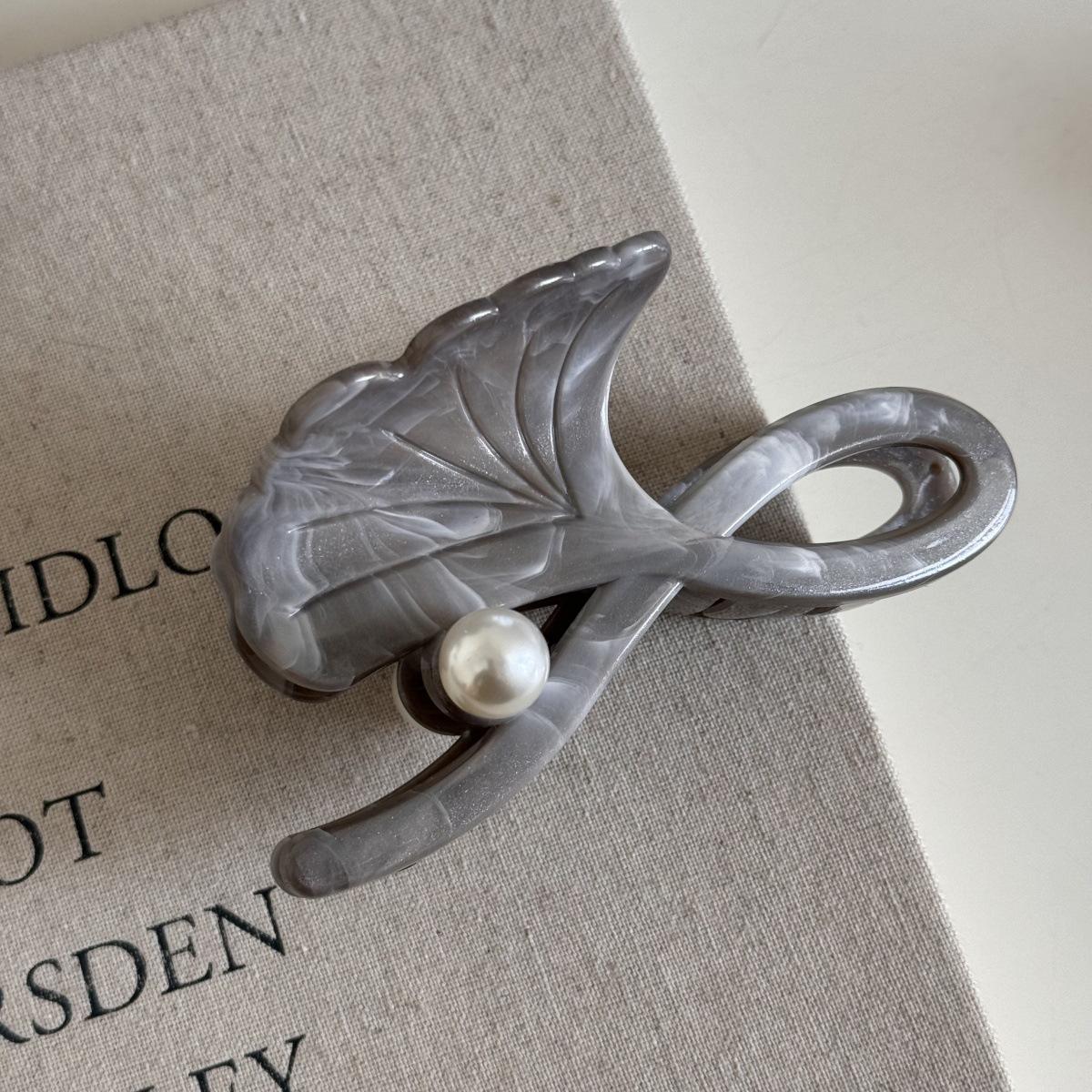 

1 шт. корейская версия геометрическая заколка с жемчугом, большая и простая заколка для волос, новая нежная заколка для волос, заколка-акула, заколка для волос, краб для волос