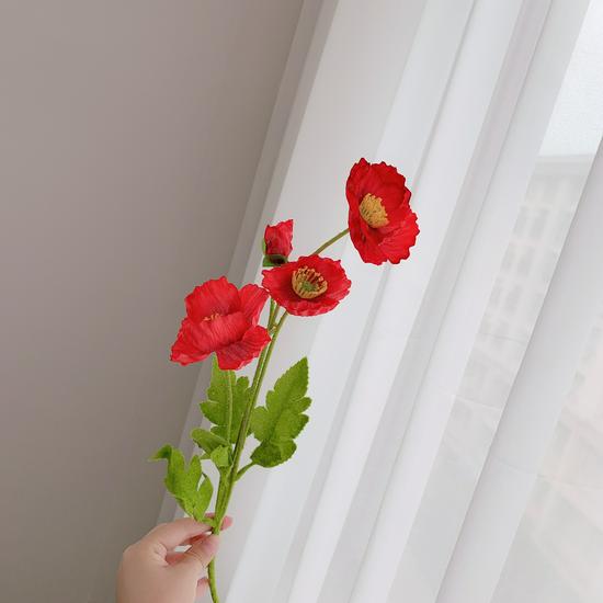 Korean Artificial Corn Poppy Bouquet - Room Decor & Photo Props