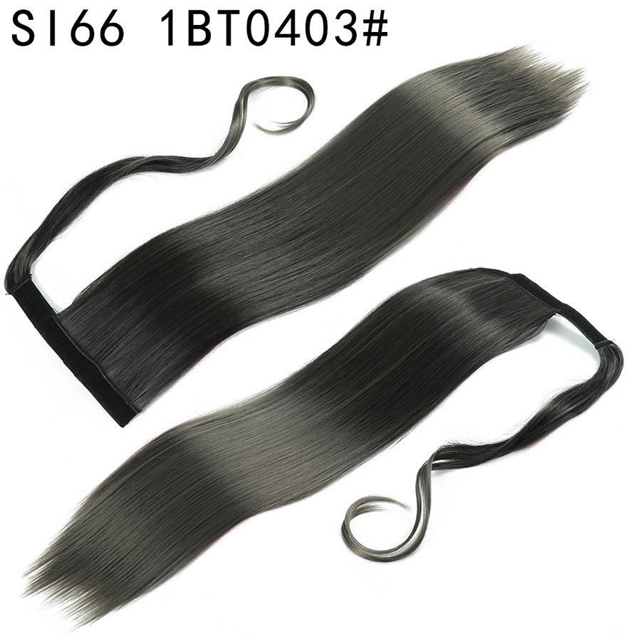 LISI HAIR Synthetic Fibers Are Clipped Onto A Ponytail Hairpin To Extend The Length of A Woman's Hair At High Temperature