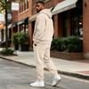 Men's Color Sweatshirt Set Casual Athletic Two Piece Outfit for Spring and Fall