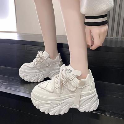 Fashion Quality Selection Off White Shoes for Women Platform Sneakers 8CM Hidden Heel Sports Woman Shoes  Casual Tennis Shoes Zapatos