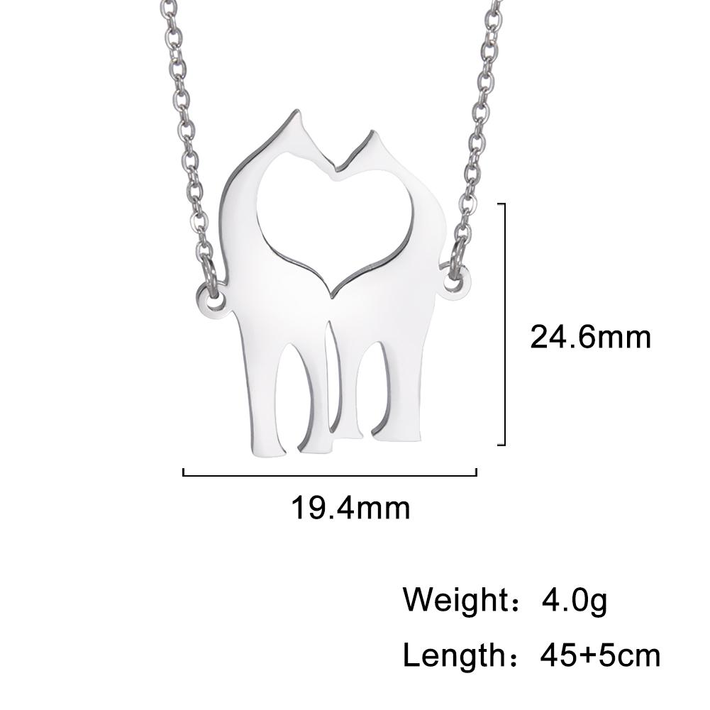 Cazador Stainless Steel Animal Pendant Necklace Cute Cat Dog Pet Whale Elephant Fish Penguin Necklaces Jewelry Gift for Women